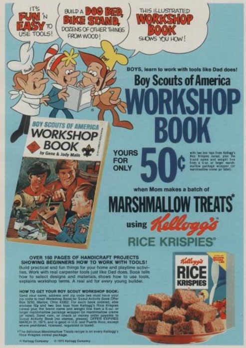 Rice Krispies’ Boy Scouts Workshop Book. ('Boy's Life' magazine, November, 1973)