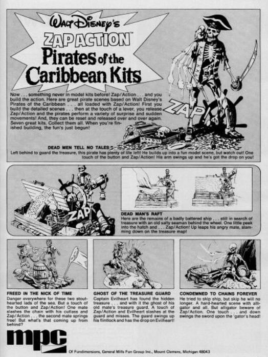 Disney’s Pirates Of The Caribbean Model Kits. ('Boy's Life' magazine, November, 1973)