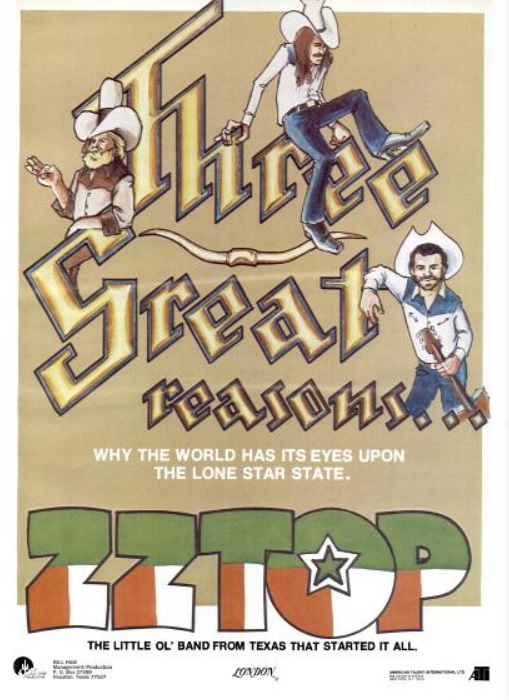 ZZ Top, ‘Three Great Reasons.' ('Billboard' magazine, November 15, 1975)