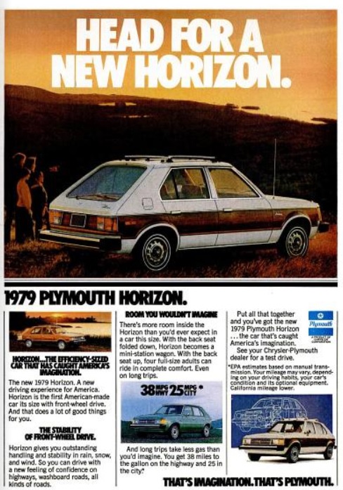 ’79 Plymouth Horizon. ('Popular Mechanics' magazine, November, 1978)