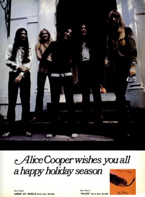 Alice Cooper, ‘Happy Holiday Season.' ('Billboard' magazine, December 25, 1971)