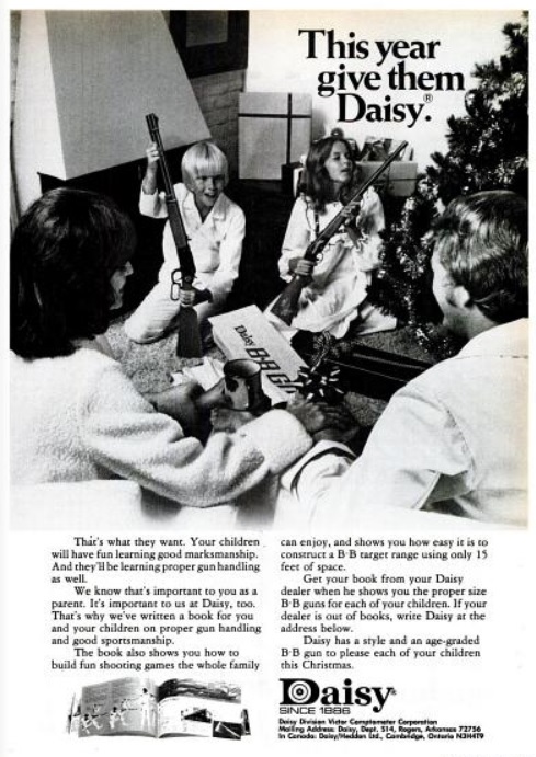 Daisy B-B Gun, ‘Xmas Morning.' ('Popular Science' magazine, November, 1974)