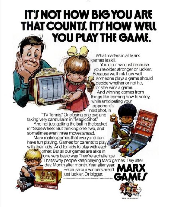 Marx Games, ‘Magic Shot.' ('Ebony' magazine, December, 1974)