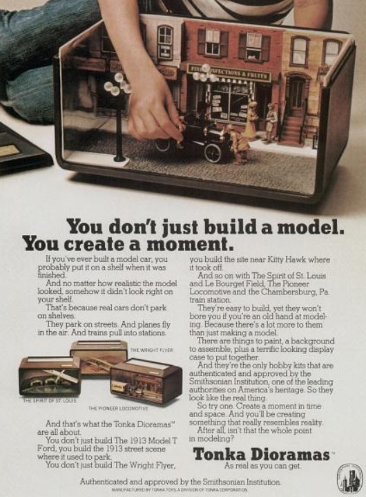 Tonka Dioramas. ('Boy's Life' magazine, January, 1975)