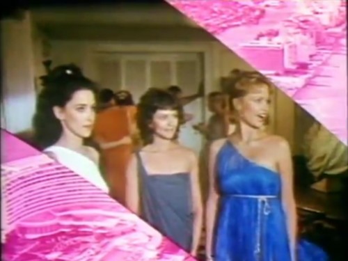 'Flying High' cast; Connie Sellecca (Lisa), Kathryn Witt (Pam), and Pat Klous (Marcy).