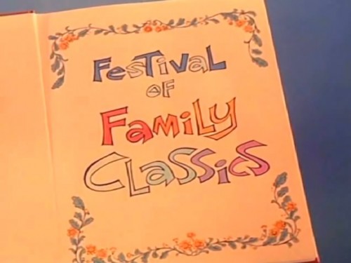 Rankin/Bass' 'Festival of Family Classics' TV title, 1973.