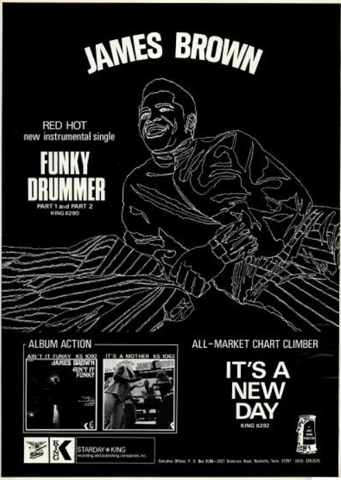 James Brown, 'Funky Drummer Part 1 and Part 2' ('Billboard' magazine, March 14, 1970)
