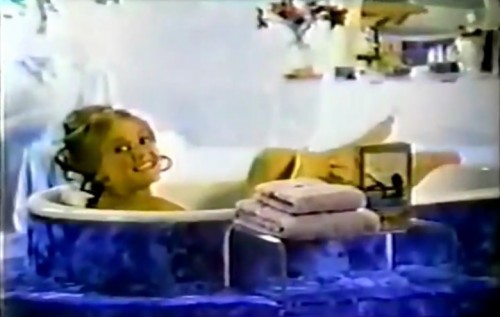 Luxury bath time with Calgon (1974).