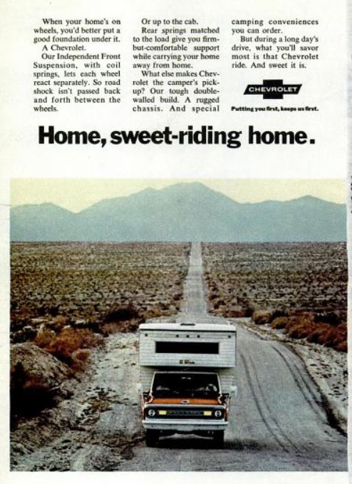 Chevrolet 'Camper's Pickup.' ('Popular Mechanics' magazine, May, 1970)