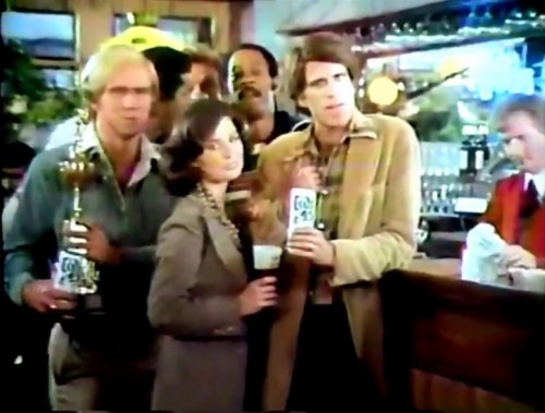 That's Ted Danson in a bar all right, but it doesn't look like 'Cheers.' (Colt 45 commercial, 1978)