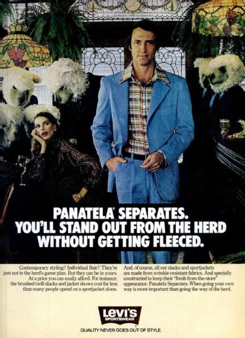 Levi's Sportswear 'Fleeced' ('Popular Mechanics' magazine, July, 1978)