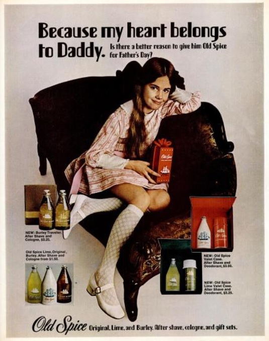 Old Spice 'Heart Belongs To Daddy.' ('LIFE' magazine, June 12, 1970)