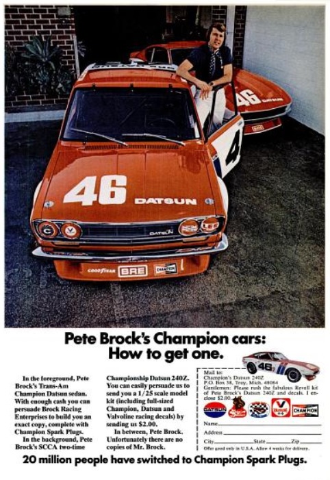 Pete Brock's Trans-Am Champion Datsun ('Popular Science' magazine, June, 1972)