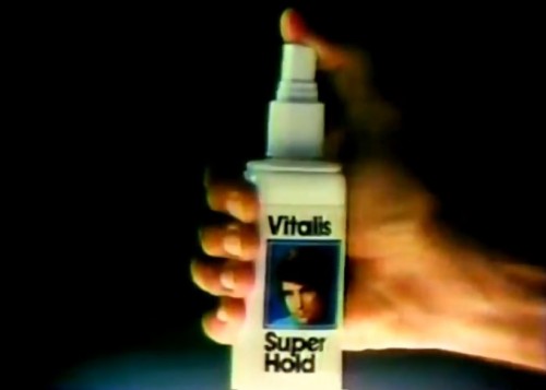 'The Pump' for environmentally-friendly 'Super Hold.' (Vitalis commercial, 1978)