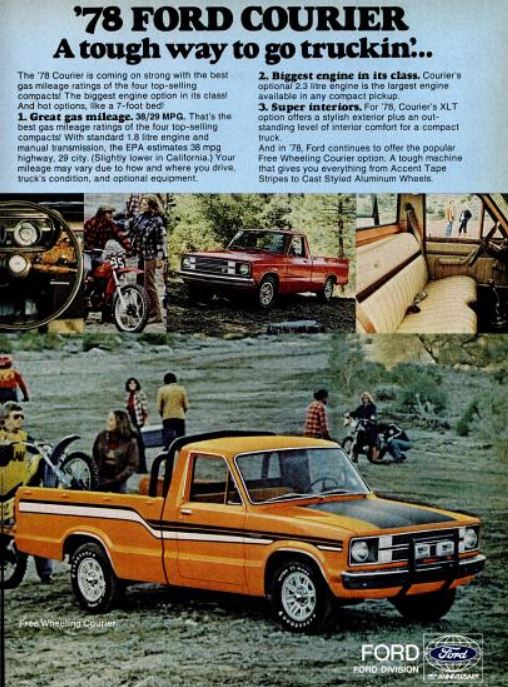 Ford Courier pickup. ('Popular Science' magazine, July, 1978)