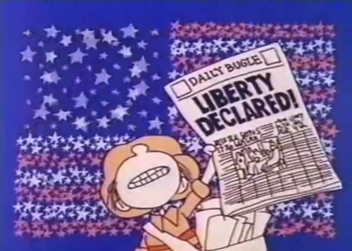 Independence cartoon style.('Schoolhouse Rock,' 1976)