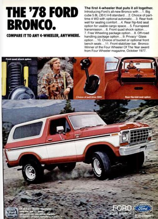 The '78 Ford Bronco. ('Popular Science' magazine, July, 1978)