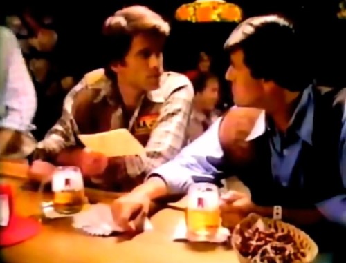 Cheers to good friends. (Michelob Light commercial, 1979)