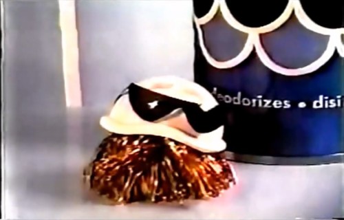 The bathroom's so bright they've gotta wear shades. (Scrubbing Bubbles commercial, 1973)