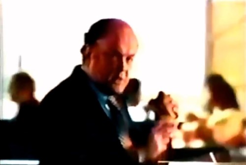 Arthur Carlson enjoying a Big Mac. (McDonald's commercial, 1974)