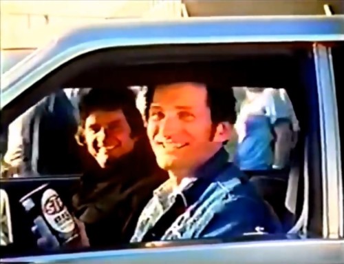 Johnny Cash and 'cousin' for STP, 1978.