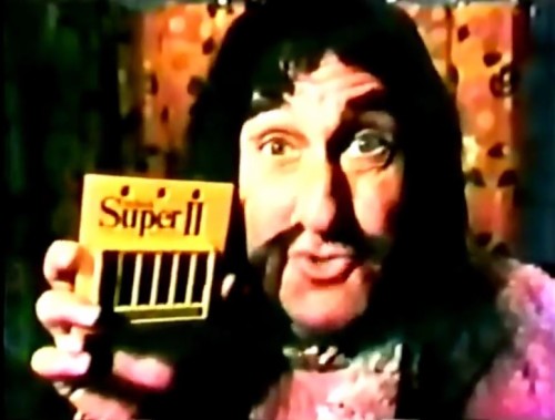 Who knew Genghis Khan was such an affable spokesperson? (Schick commercial, 1974)