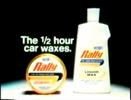 Cream or Liquid? (Rally Car Wax commercial, 1971)