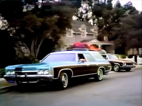 I don't see the Partridge bus back there. They must be on tour. (Chevy wagon commercial, 1971)
