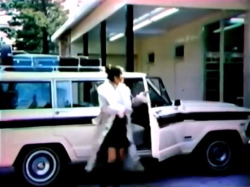 A groovy lady at a service station. (Texaco commercial, 1971)