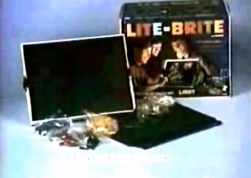'You can make lots of pretty pictures...' (Lite-Brite commercial, 1978)