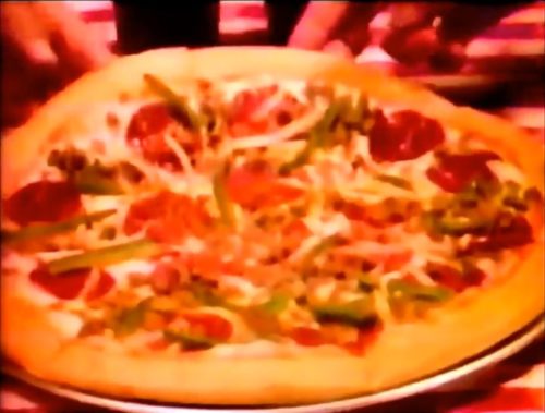 Supreme eatin' from Pizza Hut, 1979.