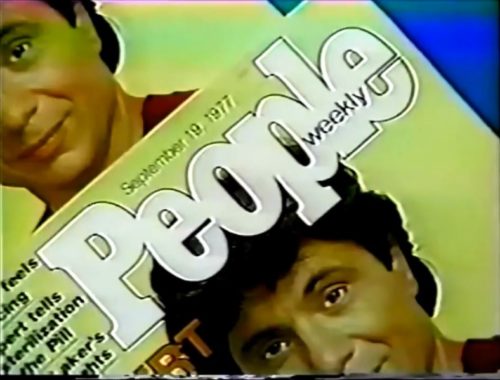 Baretta's got his eye on you. ('People' magazine commercial, 1977)