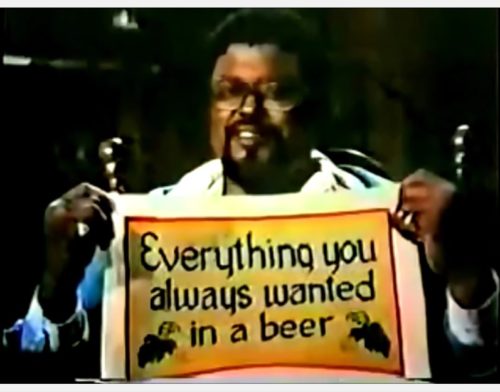 Good 'ol Rosey. Drinking beer and doing needlepoint. (Miller Lite commercial, 1976)